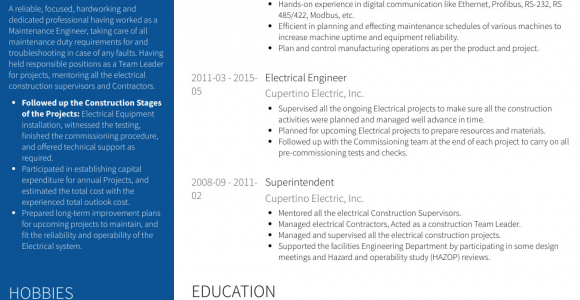 Sample Resume for Electrical Engineer Maintenance Pdf Electrical Maintenance Engineer Cv Pdf February 2021
