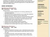 Sample Resume for Electrician In Maintenance Maintenance Electrician Resume Samples