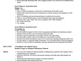 Sample Resume for Electrician In Maintenance Sample Resume Electrician Maintenance