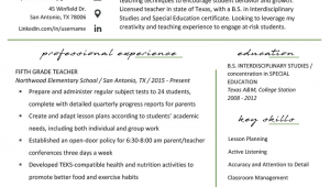 Sample Resume for Elementary Education Teacher Elementary Teacher Resume Samples & Writing Guide