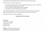 Sample Resume for English Teacher with No Experience Preschool Teacher Resume with No Experience
