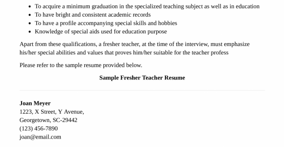 Sample Resume for English Teacher with No Experience Preschool Teacher Resume with No Experience