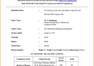 Sample Resume for English Teachers In India Indian School Teacher Resume format