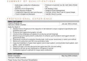 Sample Resume for Entry Level Civil Engineer Entry Level Civil Engineer Resume Pdf Downlaod