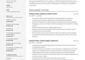 Sample Resume for Entry Level Medical Billing and Coding Medical Coder Resume Examples & Writing Tips 2022 (free Guide)