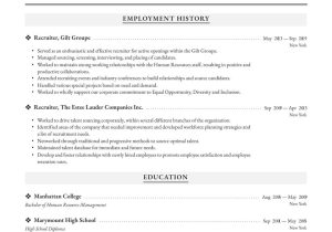 Sample Resume for Entry Level Recruiter Recruiter Resume Examples & Writing Tips 2022 (free Guide)