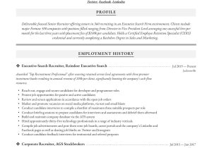 Sample Resume for Entry Level Recruiter Recruiter Resume & Writing Guide   12 Pdf Examples 2020
