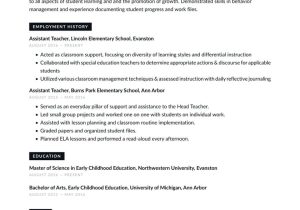 Sample Resume for Entry Level Teacher assistant Teacher assistant Resume Examples & Writing Tips 2022 (free Guide)