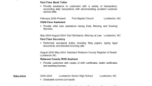 Sample Resume for Entry Level Teller Position Entry Level Bank Resume