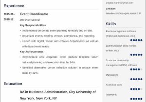 Sample Resume for event Coordinator Position event Planner Resume: Sample, Templates & Best Writing Tips
