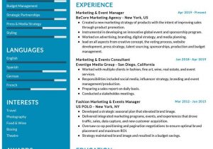 Sample Resume for event Management Job event Manager Resume Example In 2020