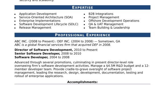 Sample Resume for Experienced Application Developer Sample Resume for An Experienced It Developer Monster.com