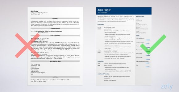 Sample Resume for Experienced asp.net Developer Net Developer Resume Samples [experienced & Entry Level]