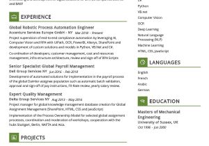 Sample Resume for Experienced Automation Engineer Robotic Process Automation Engineer Cv Sample 2022 Writing Tips …