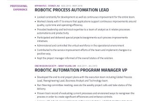 Sample Resume for Experienced Automation Engineer Robotics Automation Resume Example with Content Sample Craftmycv