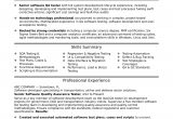 Sample Resume for Experienced Automation Test Engineer Experienced Qa software Tester Resume Sample