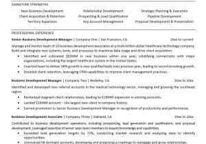 Sample Resume for Experienced Business Development Executive Business Development Resume Monster.com