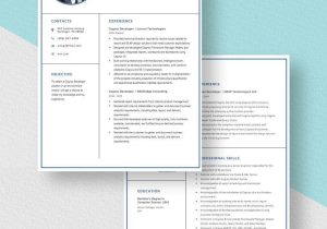 Sample Resume for Experienced Cognos Report Developer Free Free Cognos Developer Resume Template – Word, Apple Pages …