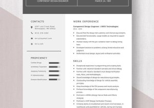 Sample Resume for Experienced Component Engineer Component Design Engineer Resume Template – Word, Apple Pages …