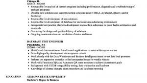 Sample Resume for Experienced Database Test Engineer Database Test Engineer Resume Samples
