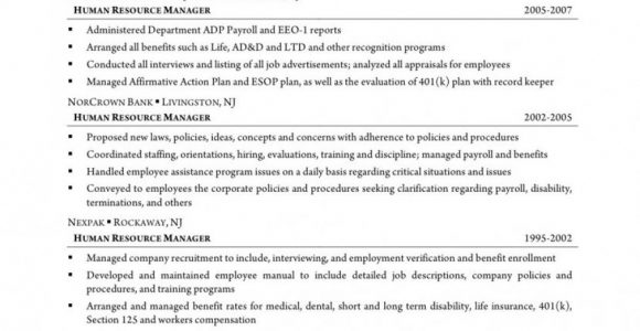 Sample Resume for Experienced Hr Generalist Creative Hr Generalist Resume format for Experienced