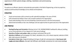 Sample Resume for Experienced Hvac Mechanical Engineer Sahad Yoosuff Yahoo