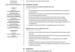 Sample Resume for Experienced Icu Nurse Icu Nurse Resume Examples & Writing Tips 2022 (free Guide)