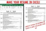 Sample Resume for Experienced In Excel Make A Resume / Cv Using Excel! Fast, attractive, and Easy to Manage for All Professions
