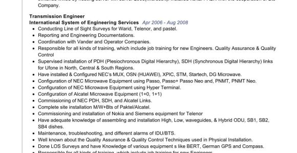 Sample Resume for Experienced Instrumentation Engineer Sr Electrical Engineer Resume Example 2022 Writing Tips …