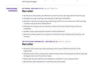 Sample Resume for Experienced It Recruiter Recruiter Resume Example with Content Sample Craftmycv