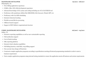 Sample Resume for Experienced Mainframe Developer Servicenow Developer Resume for Experience Best Resume Ideas