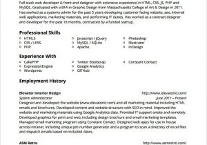 Sample Resume for Experienced PHP Developer Free Download 10 Sample PHP Developer Resume Templates to Download
