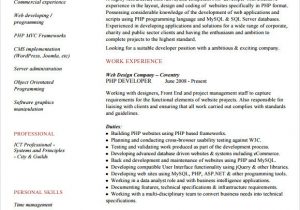 Sample Resume for Experienced PHP Developer Free Download Free 7 Sample PHP Developer Resume Templates In Pdf