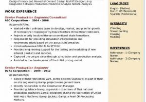 Sample Resume for Experienced Production Engineer Pdf Senior Production Engineer Resume Samples