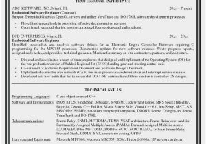 Sample Resume for Experienced software Engineer Free Download Free 50 Resume for Experienced software Developer