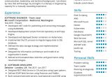 Sample Resume for Experienced software Engineer Free Download software Engineer Resume Example