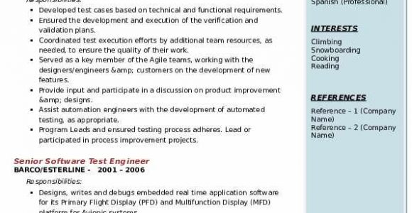 Sample Resume for Experienced software Test Engineer Download Senior software Test Engineer Resume Samples