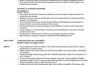 Sample Resume for Experienced Technical Support Engineer L1 Support Engineer Resume Briefkopf Beispiele