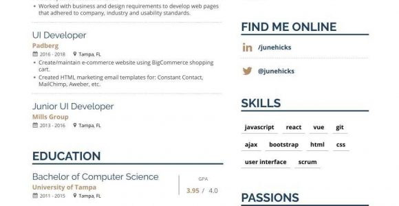 Sample Resume for Experienced Ui Developer Ui Developer Resume Samples and Writing Guide for 2020