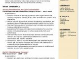 Sample Resume for Facility Maintenance Manager Facility Maintenance Manager Resume Samples