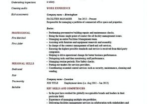Sample Resume for Facility Manager In India Facility Manager Resume