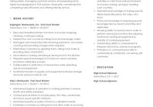 Sample Resume for Fast Food Worker Professional Resume Examples Our Most Popular Resumes In