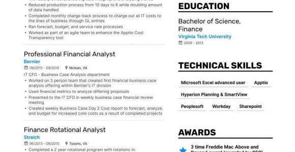 Sample Resume for Financial Analyst Position Download Financial Analyst Resume Example for 2020