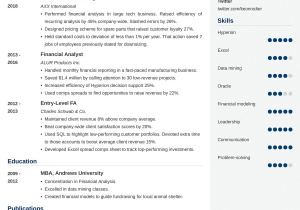 Sample Resume for Financial Analyst Position Financial Analyst Resume Sample—20 Examples and Writing Tips