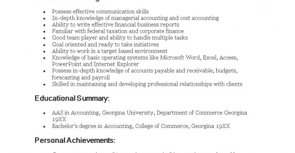 Sample Resume for Financial Management Fresh Graduate Resume Sample for Fresh Graduate Accounting How to