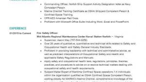 Sample Resume for Fire and Safety Officer Fresher Fire and Safety Fresher Resume format Fire Safety Ficer