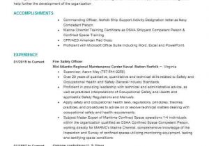 Sample Resume for Fire and Safety Officer Fresher Fire and Safety Fresher Resume format Fire Safety Ficer