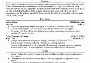Sample Resume for Fire and Safety Officer Safety Ficer Resume Templates 2019 Resume Sample