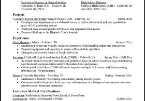 Sample Resume for First Year College Student Resumes and Cvs – Career Services – University Of Idaho
