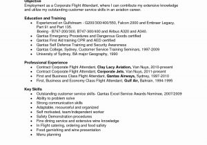 Sample Resume for Flight attendant with No Experience Flight attendant Resume Sample